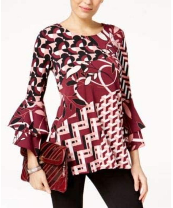 Alfani bell best sale sleeve top