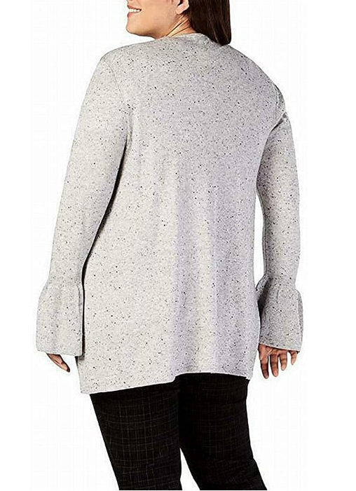 Bell-Sleeve Cardigan Sweater