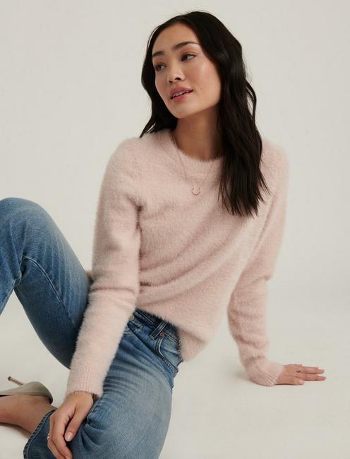 LUCKY BRAND Eyelash Crewneck Sweater