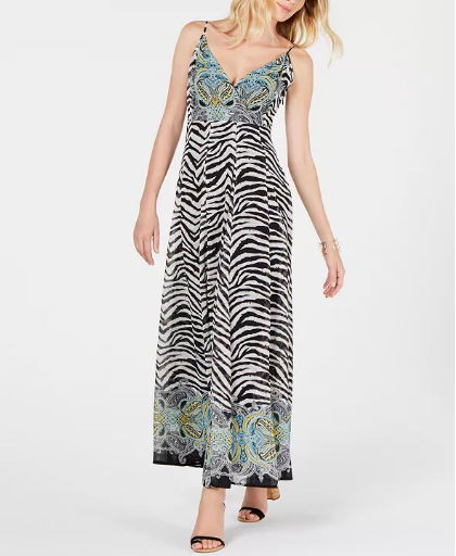 INC International Concepts INC Zebra-Print Maxi Dress Size 4