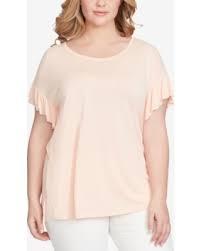 Jessica Simpson Trendy Plus Size Olympia T-Shi Coral Cloud 2X
