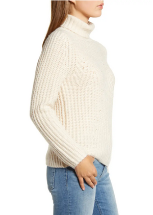 Lucky Brand Traveling Rib Sweater White