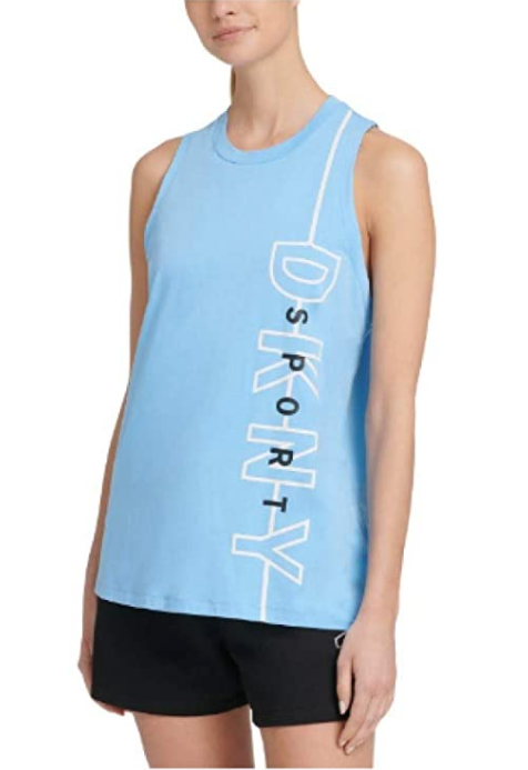 DKNY Sport Reflective-Logo Tank Top size L