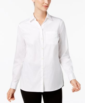 Charter Club Petite Shirt Bright White 8P