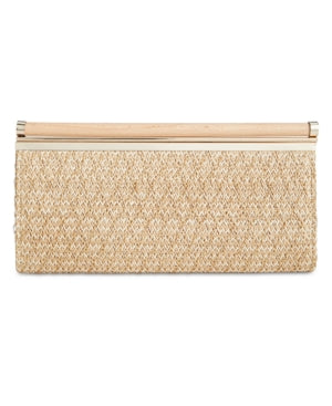 INC Carolyn Straw Clutch