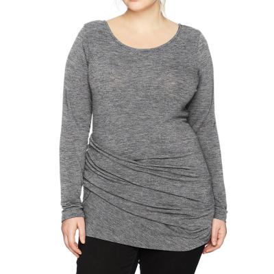 Rachel Roy Plus Size Eva Ruched Top Heather Grey Multiple Sizes