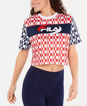 Fila Alba Colorblocked Cropped T-Shirt Size L