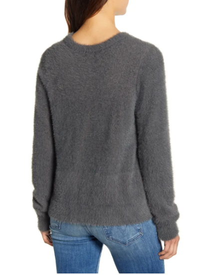 LUCKY BRAND Eyelash Crewneck Sweater