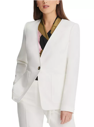 DKNY Collarless Single-Button Blazer Size 10