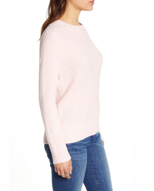 Lucky Brand Crew-Neck Waffle-Knit Sweater Size XS