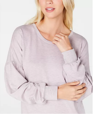 Ideology Flowing-Sleeve Sweatshirt Top Pink Size M