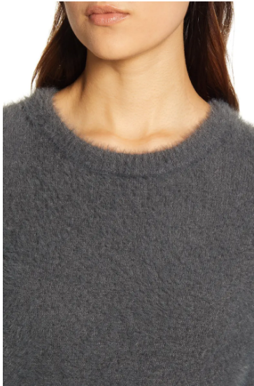 LUCKY BRAND Eyelash Crewneck Sweater