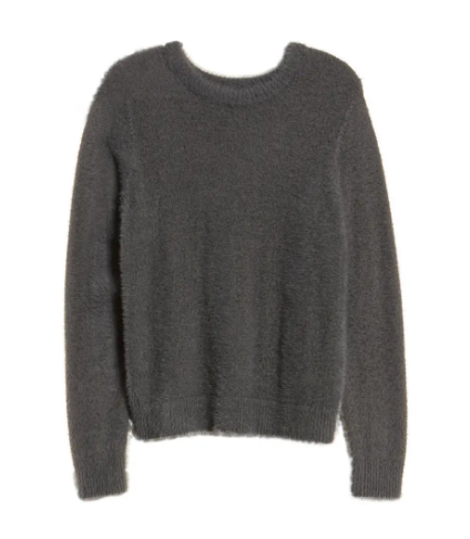 LUCKY BRAND Eyelash Crewneck Sweater