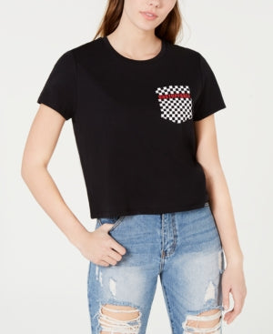 Rebellious One Juniors' Printed Pocket T-Shirt Size S
